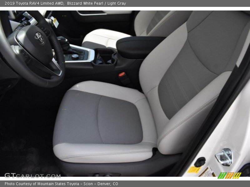 Blizzard White Pearl / Light Gray 2019 Toyota RAV4 Limited AWD