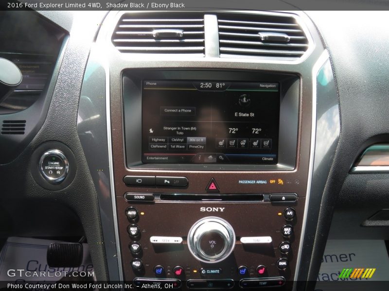 Shadow Black / Ebony Black 2016 Ford Explorer Limited 4WD