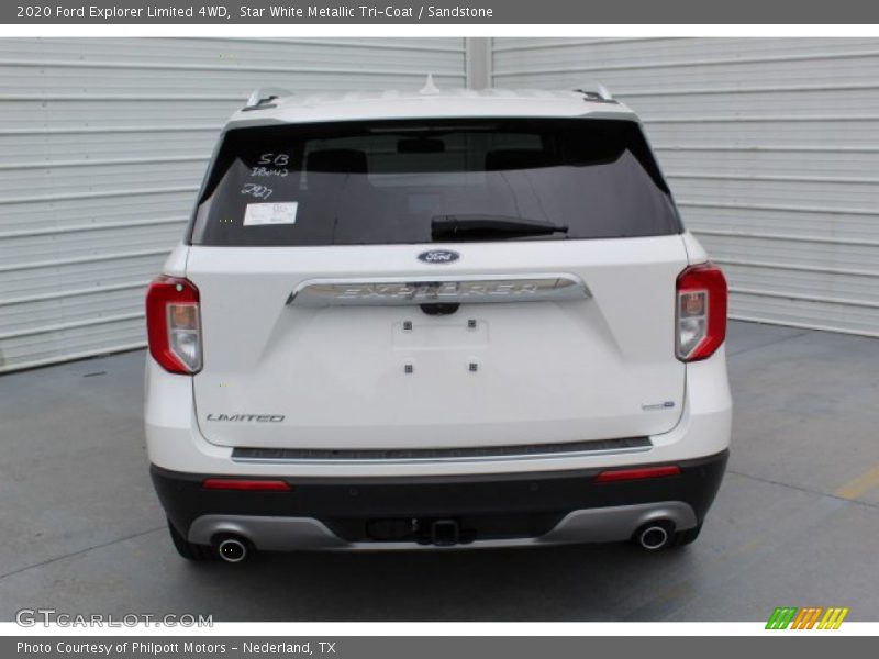 Star White Metallic Tri-Coat / Sandstone 2020 Ford Explorer Limited 4WD