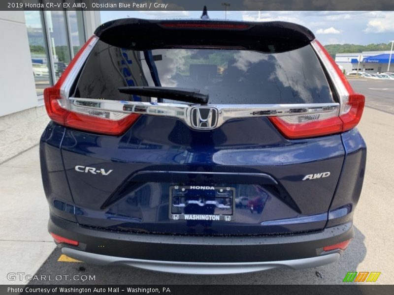 Obsidian Blue Pearl / Gray 2019 Honda CR-V EX AWD