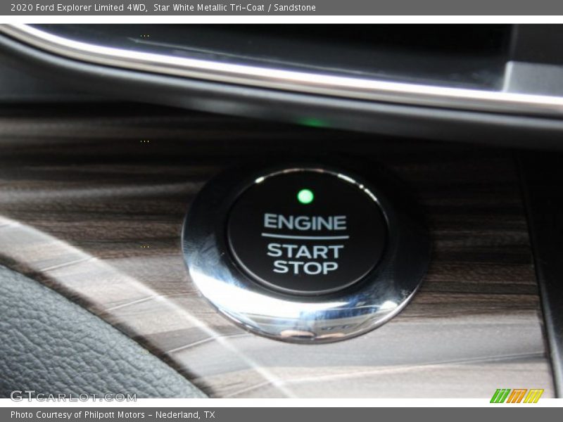 Star White Metallic Tri-Coat / Sandstone 2020 Ford Explorer Limited 4WD