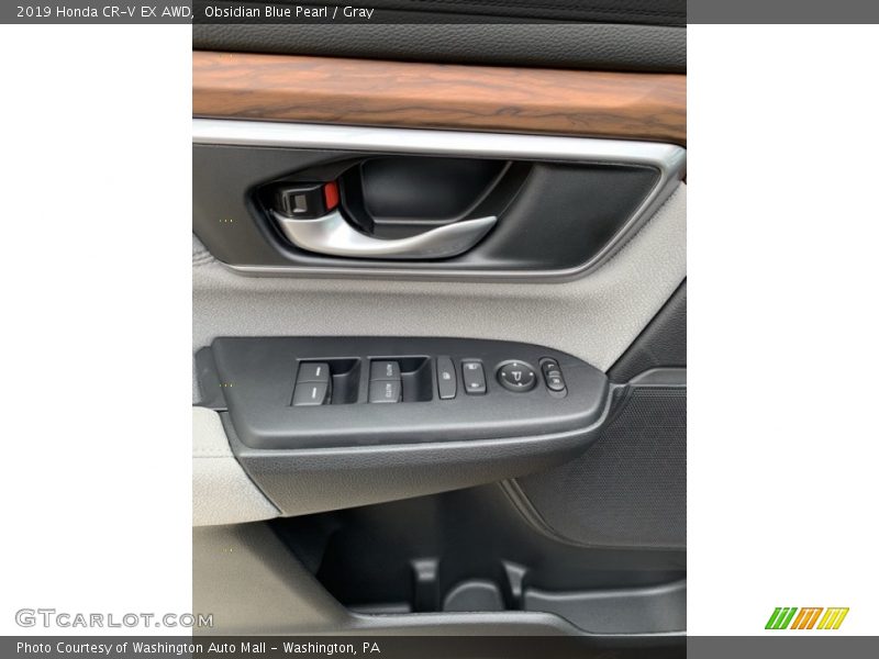 Obsidian Blue Pearl / Gray 2019 Honda CR-V EX AWD