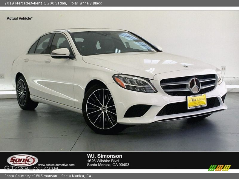 Polar White / Black 2019 Mercedes-Benz C 300 Sedan