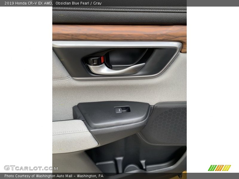 Obsidian Blue Pearl / Gray 2019 Honda CR-V EX AWD