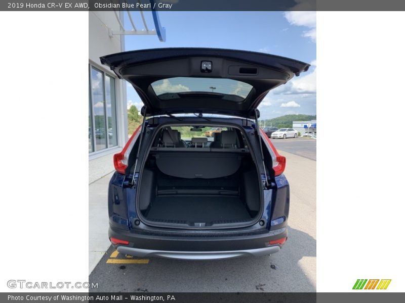 Obsidian Blue Pearl / Gray 2019 Honda CR-V EX AWD