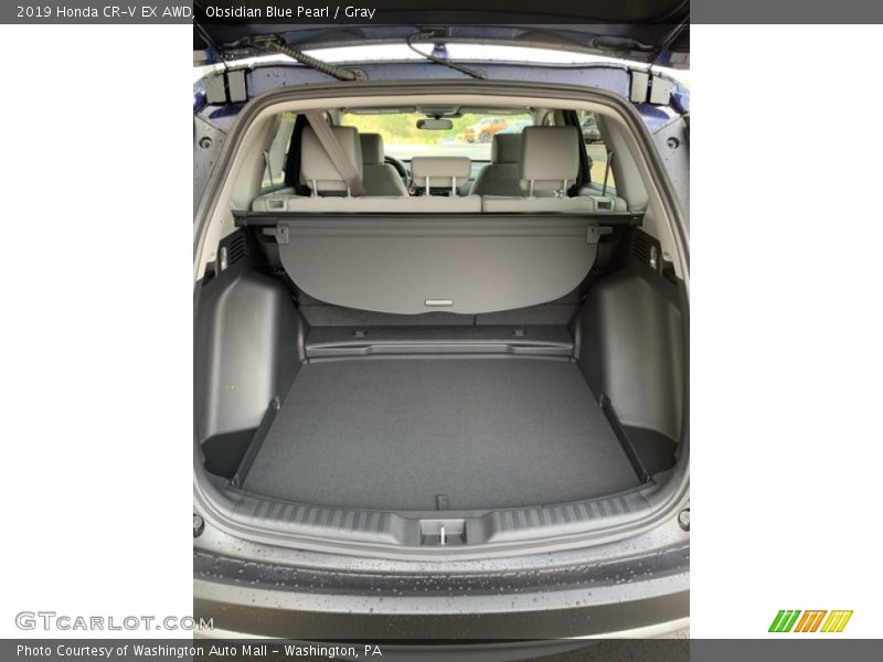 Obsidian Blue Pearl / Gray 2019 Honda CR-V EX AWD