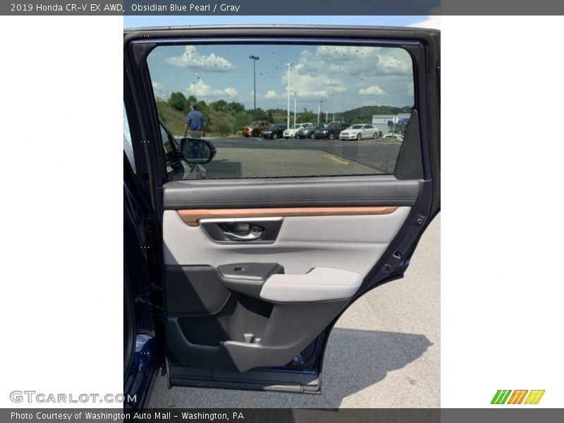 Obsidian Blue Pearl / Gray 2019 Honda CR-V EX AWD