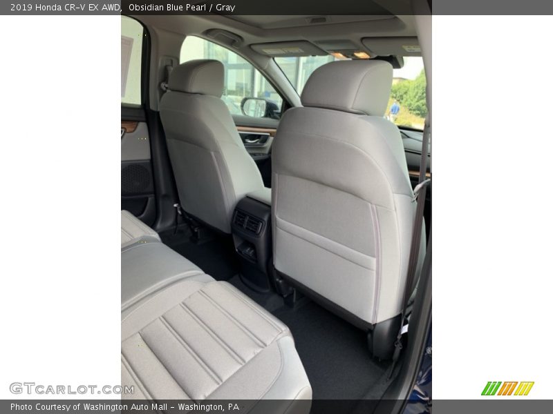 Obsidian Blue Pearl / Gray 2019 Honda CR-V EX AWD