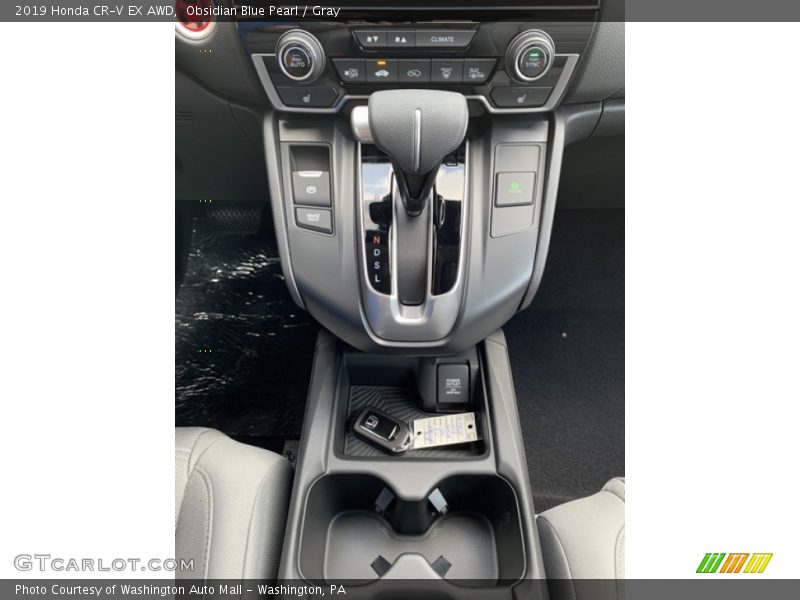 Obsidian Blue Pearl / Gray 2019 Honda CR-V EX AWD