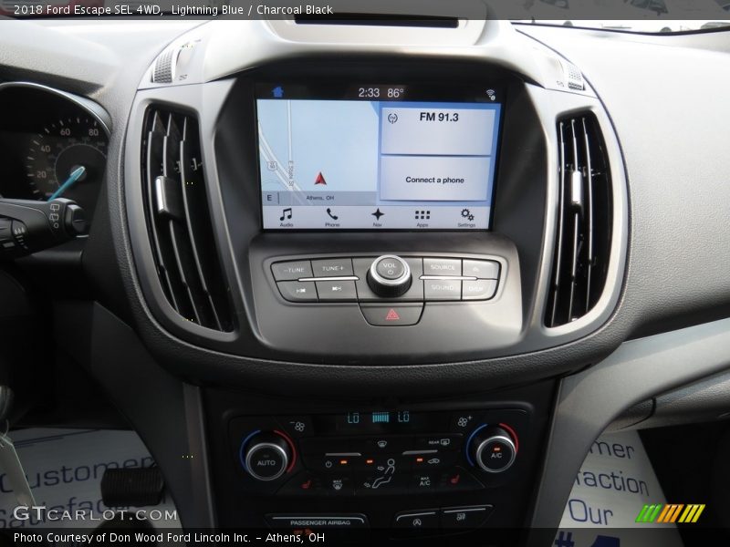 Lightning Blue / Charcoal Black 2018 Ford Escape SEL 4WD