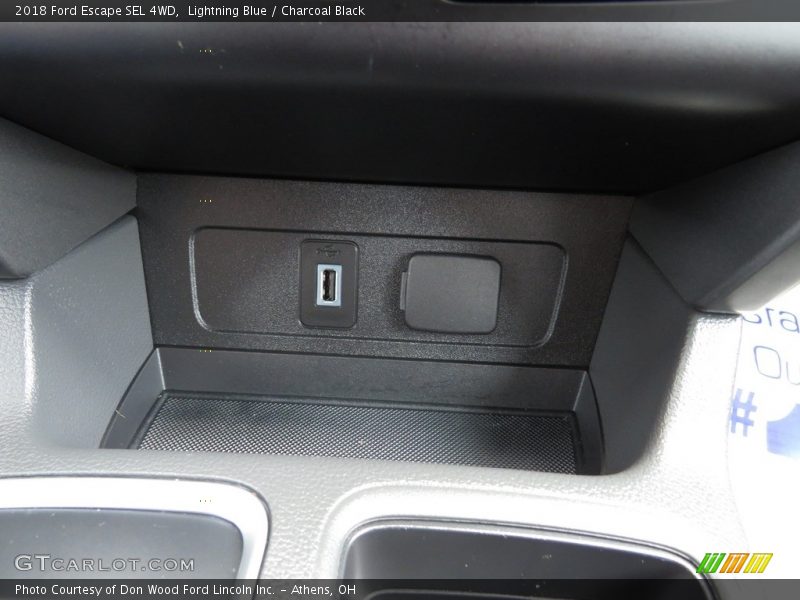 Lightning Blue / Charcoal Black 2018 Ford Escape SEL 4WD
