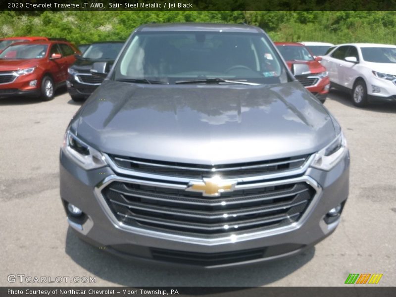 Satin Steel Metallic / Jet Black 2020 Chevrolet Traverse LT AWD