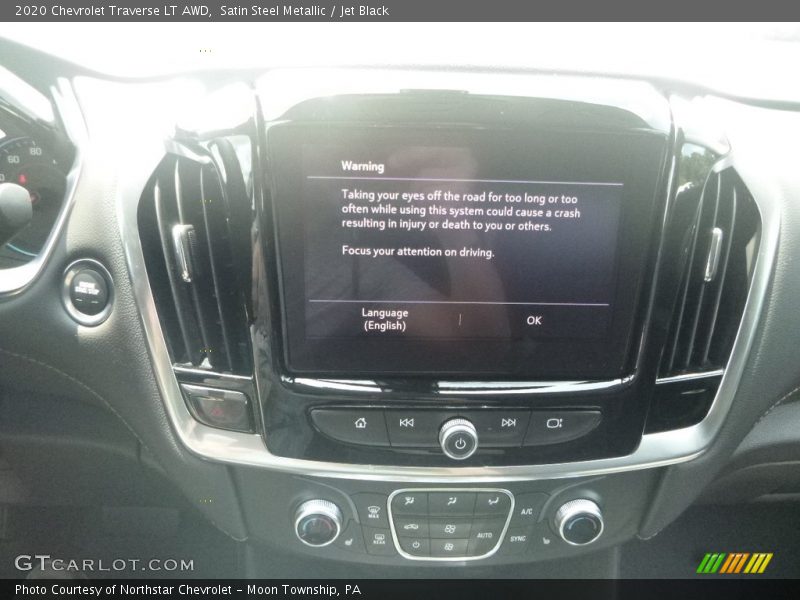 Satin Steel Metallic / Jet Black 2020 Chevrolet Traverse LT AWD