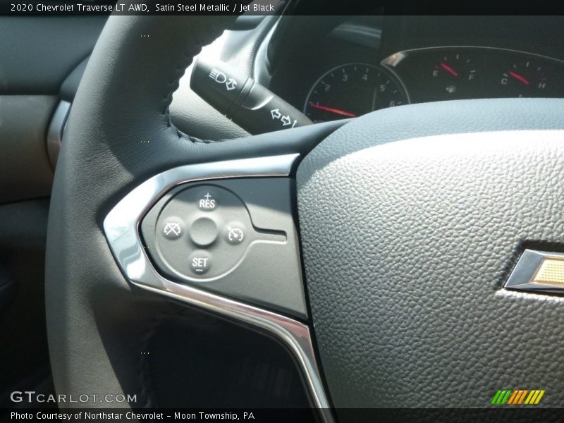 Satin Steel Metallic / Jet Black 2020 Chevrolet Traverse LT AWD