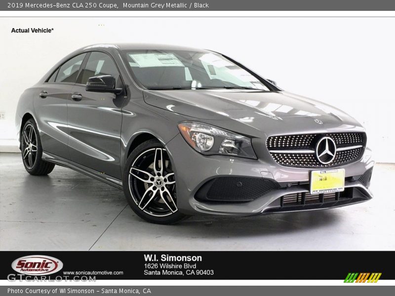 Mountain Grey Metallic / Black 2019 Mercedes-Benz CLA 250 Coupe