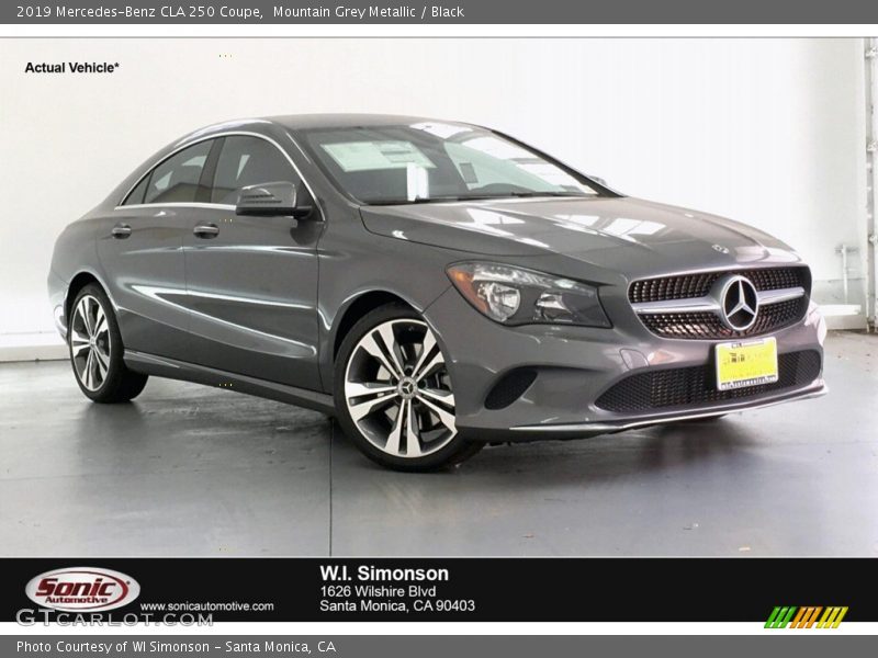 Mountain Grey Metallic / Black 2019 Mercedes-Benz CLA 250 Coupe