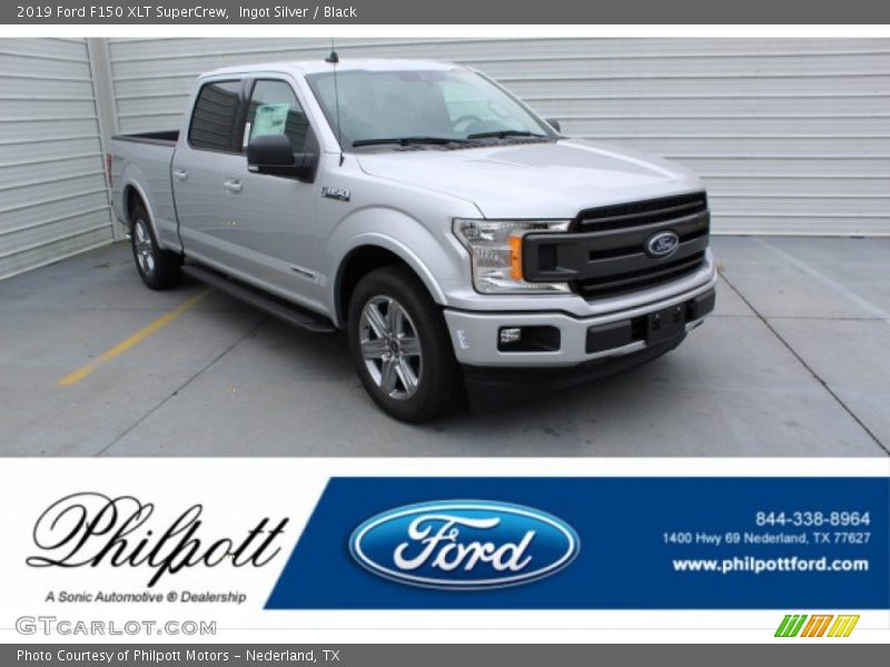 Ingot Silver / Black 2019 Ford F150 XLT SuperCrew