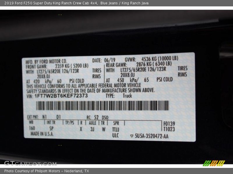 Blue Jeans / King Ranch Java 2019 Ford F250 Super Duty King Ranch Crew Cab 4x4