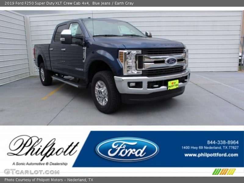 Blue Jeans / Earth Gray 2019 Ford F250 Super Duty XLT Crew Cab 4x4