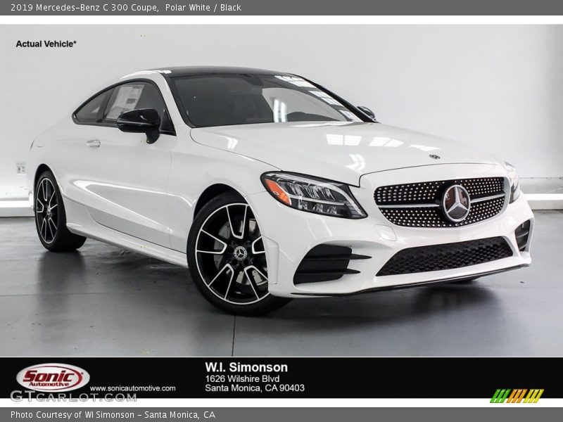 Polar White / Black 2019 Mercedes-Benz C 300 Coupe