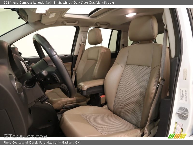 Bright White / Dark Slate Gray/Light Pebble 2014 Jeep Compass Latitude 4x4