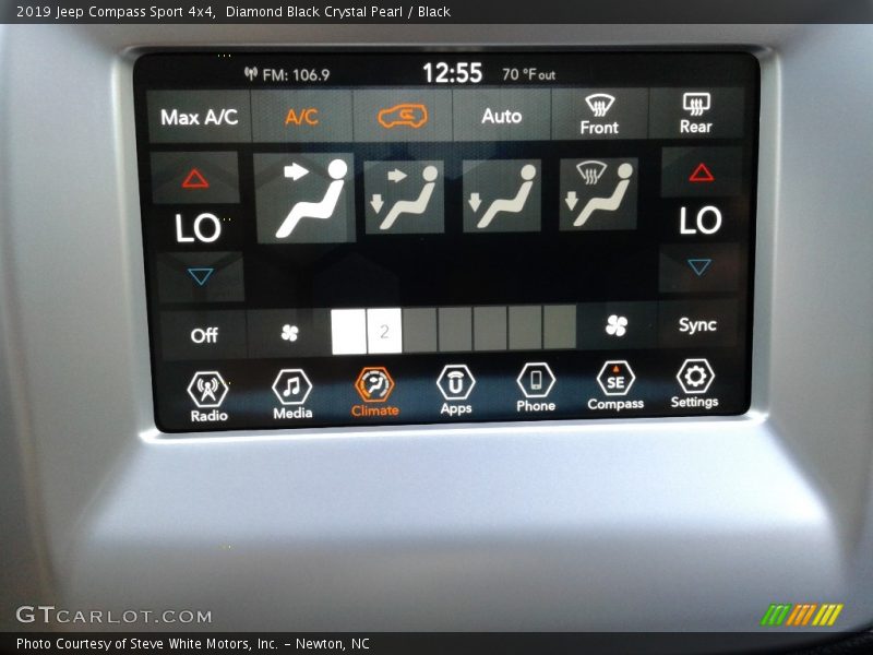 Diamond Black Crystal Pearl / Black 2019 Jeep Compass Sport 4x4