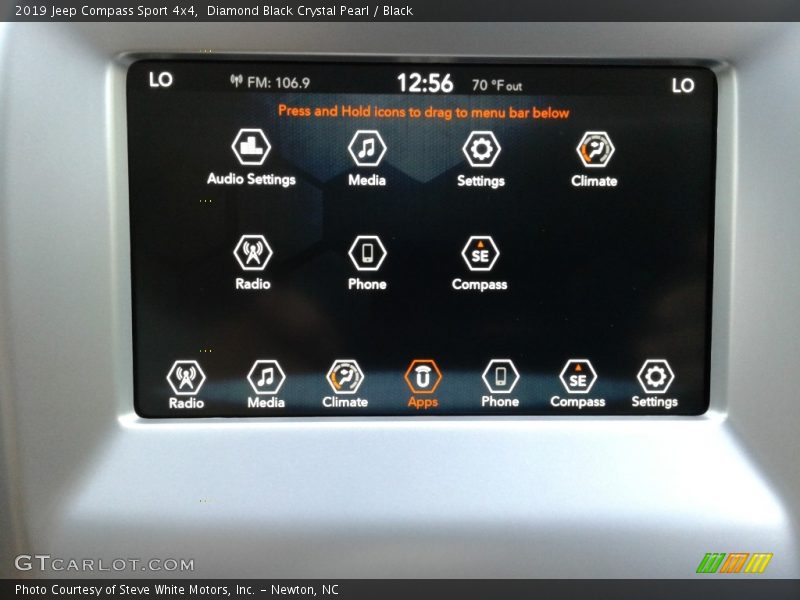 Diamond Black Crystal Pearl / Black 2019 Jeep Compass Sport 4x4