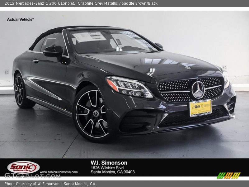 Graphite Grey Metallic / Saddle Brown/Black 2019 Mercedes-Benz C 300 Cabriolet