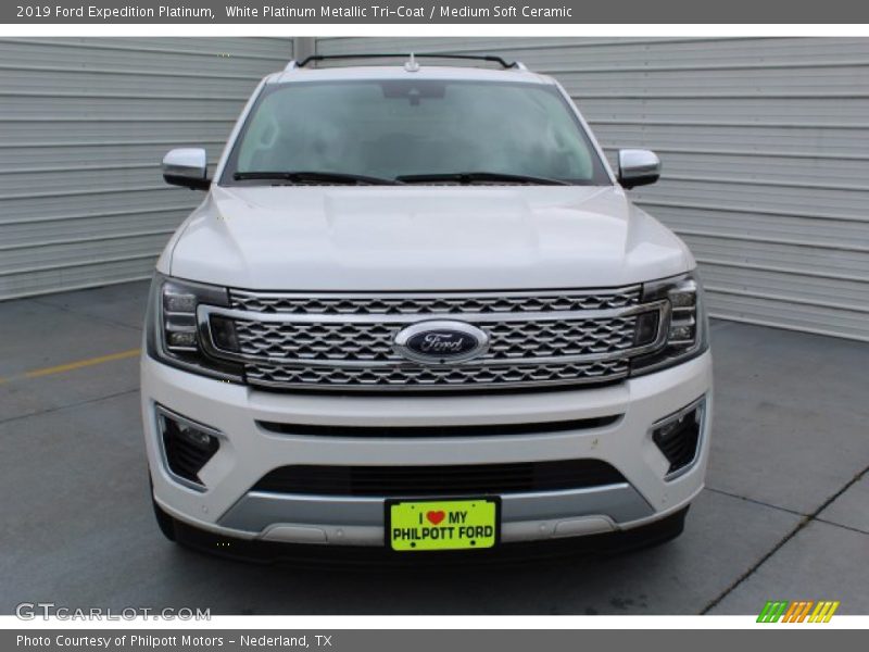 White Platinum Metallic Tri-Coat / Medium Soft Ceramic 2019 Ford Expedition Platinum