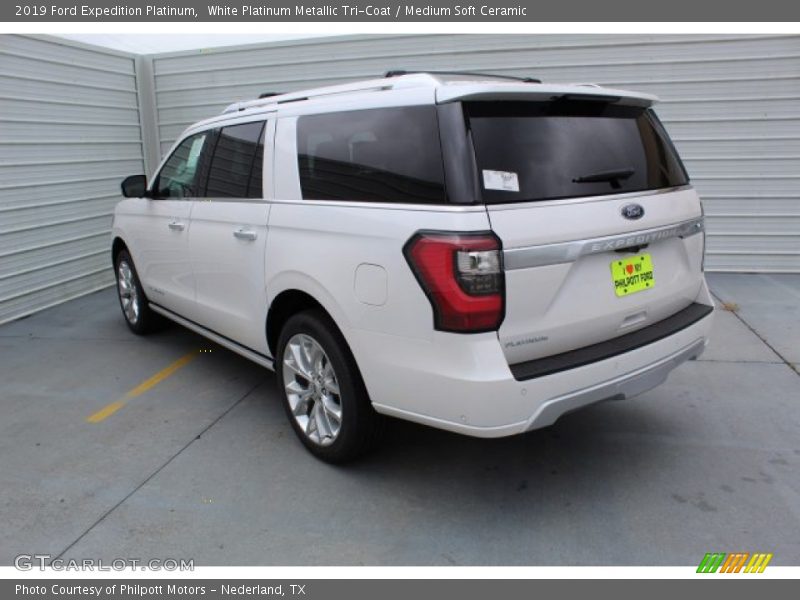 White Platinum Metallic Tri-Coat / Medium Soft Ceramic 2019 Ford Expedition Platinum
