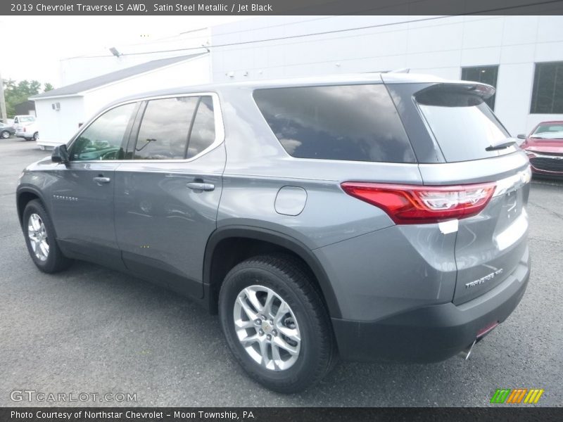 Satin Steel Metallic / Jet Black 2019 Chevrolet Traverse LS AWD