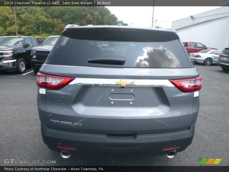 Satin Steel Metallic / Jet Black 2019 Chevrolet Traverse LS AWD