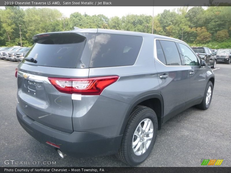 Satin Steel Metallic / Jet Black 2019 Chevrolet Traverse LS AWD