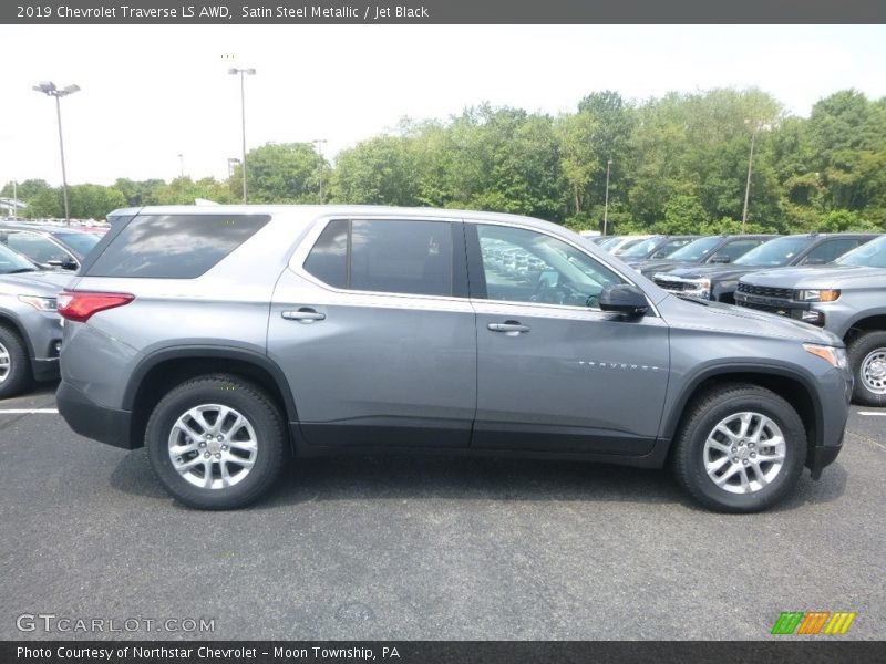 Satin Steel Metallic / Jet Black 2019 Chevrolet Traverse LS AWD