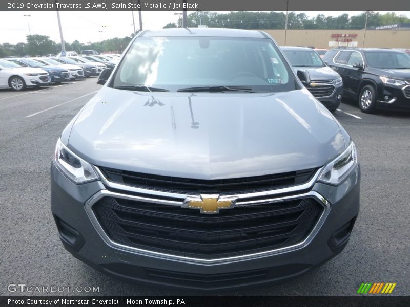 Satin Steel Metallic / Jet Black 2019 Chevrolet Traverse LS AWD