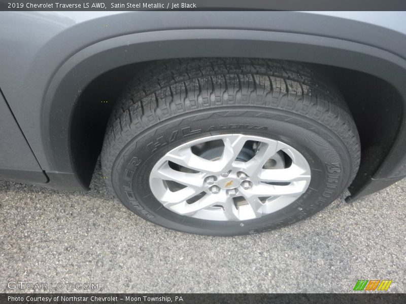 Satin Steel Metallic / Jet Black 2019 Chevrolet Traverse LS AWD