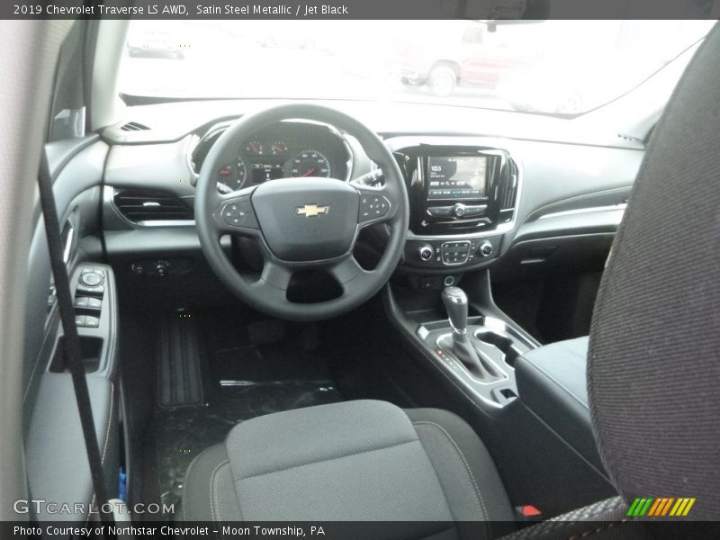 Satin Steel Metallic / Jet Black 2019 Chevrolet Traverse LS AWD