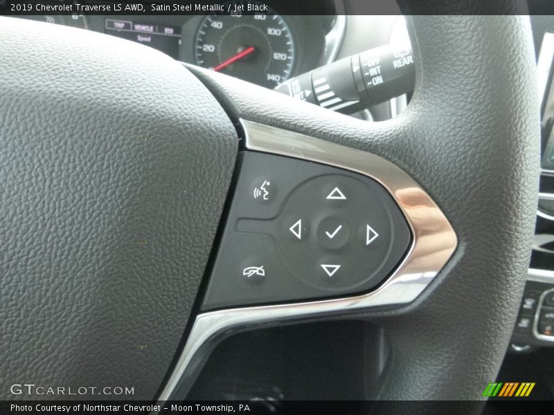 Satin Steel Metallic / Jet Black 2019 Chevrolet Traverse LS AWD