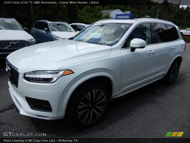 Crystal White Metallic / Blond 2020 Volvo XC90 T5 AWD Momentum