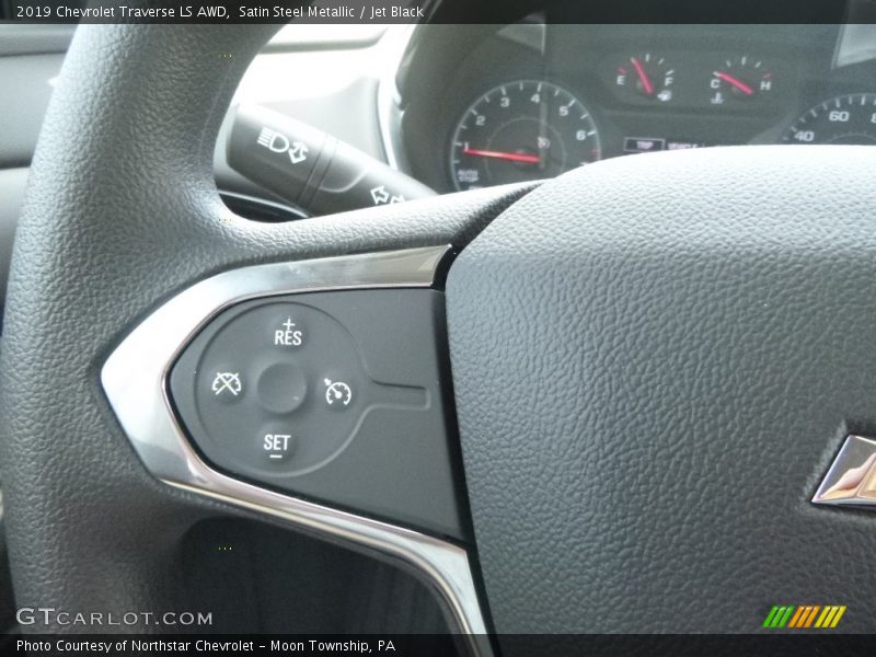 Satin Steel Metallic / Jet Black 2019 Chevrolet Traverse LS AWD