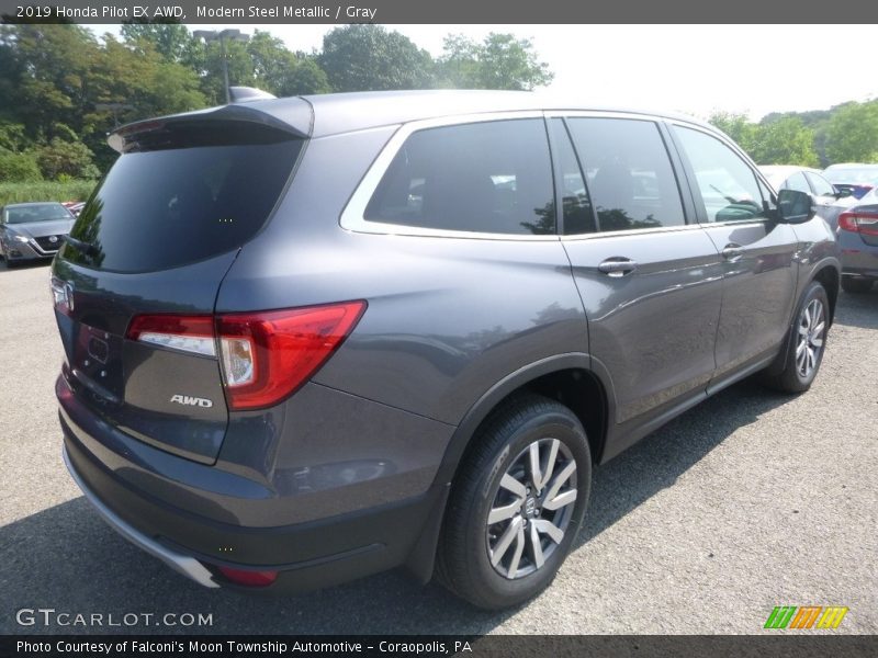 Modern Steel Metallic / Gray 2019 Honda Pilot EX AWD