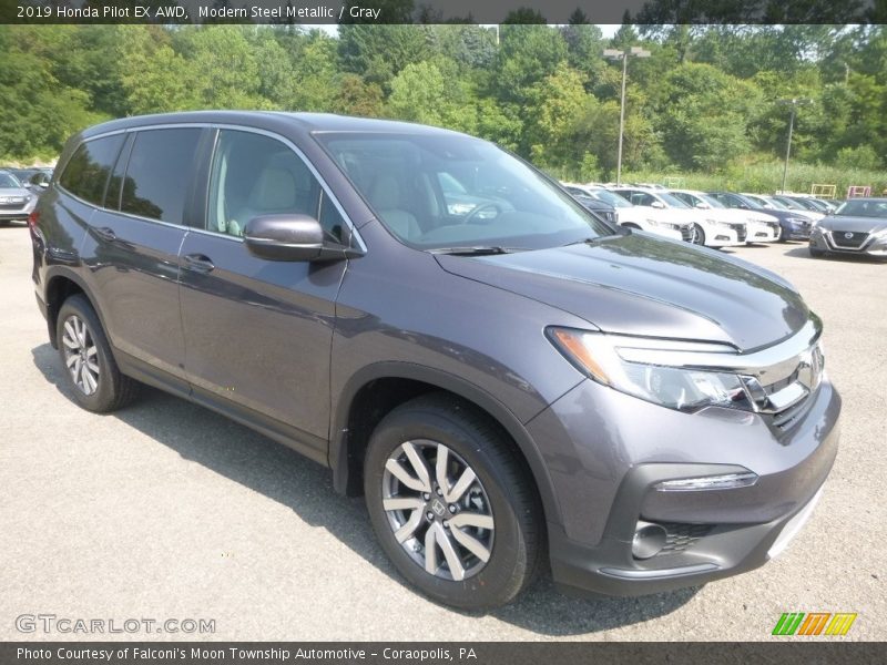 Modern Steel Metallic / Gray 2019 Honda Pilot EX AWD
