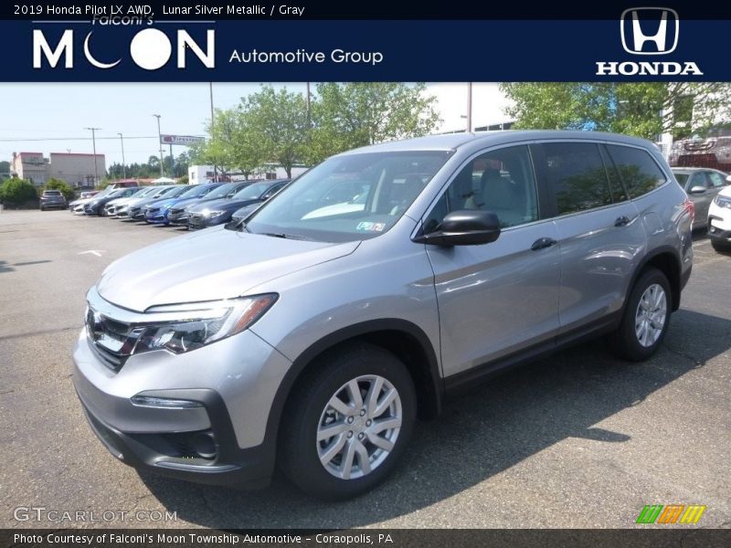 Lunar Silver Metallic / Gray 2019 Honda Pilot LX AWD