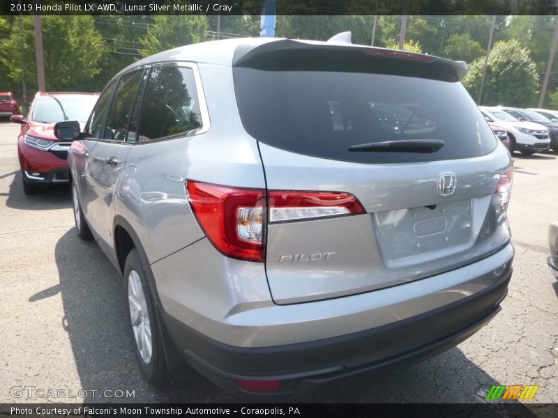 Lunar Silver Metallic / Gray 2019 Honda Pilot LX AWD