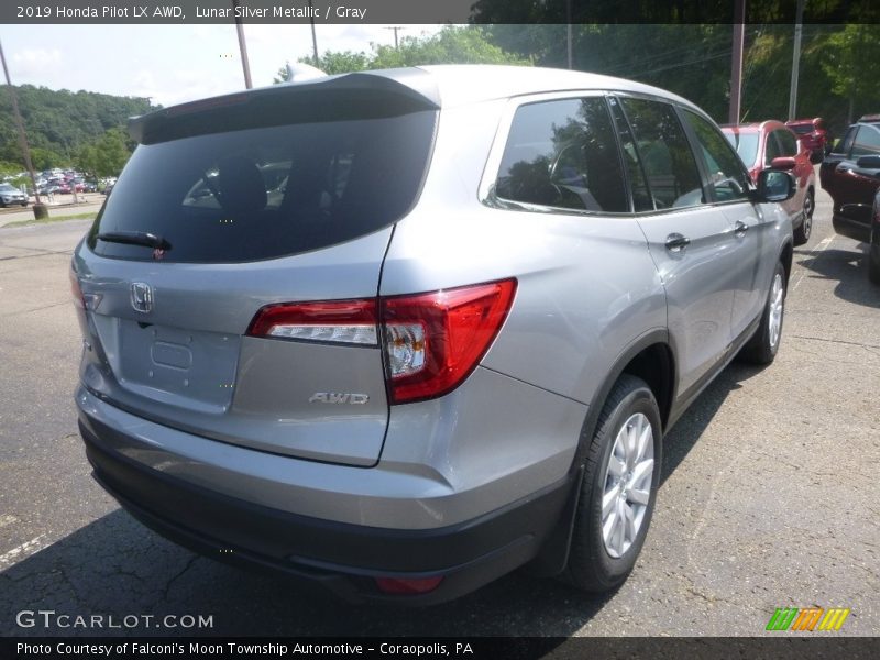 Lunar Silver Metallic / Gray 2019 Honda Pilot LX AWD