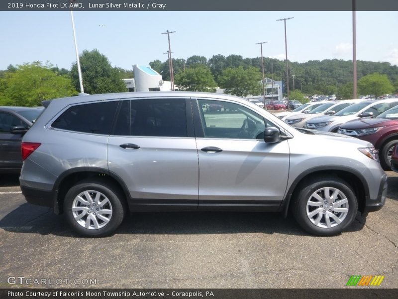 Lunar Silver Metallic / Gray 2019 Honda Pilot LX AWD