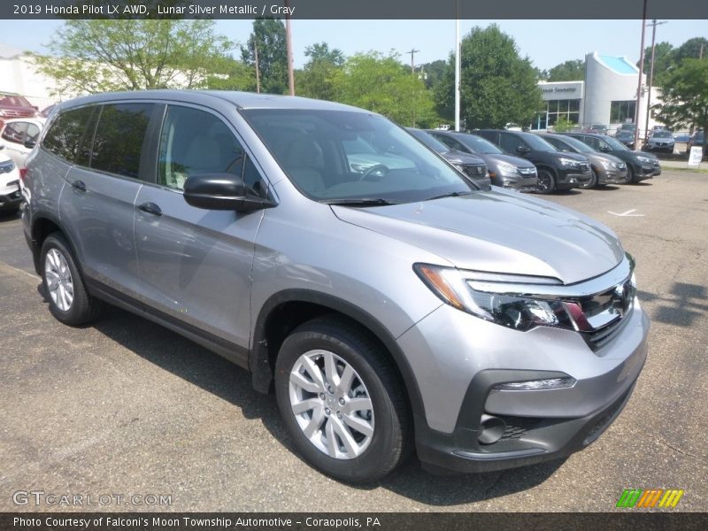 Lunar Silver Metallic / Gray 2019 Honda Pilot LX AWD