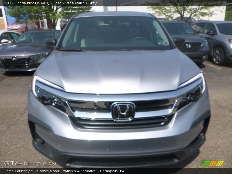 Lunar Silver Metallic / Gray 2019 Honda Pilot LX AWD