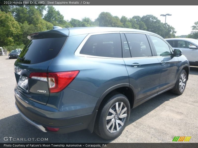 Steel Sapphire Metallic / Gray 2019 Honda Pilot EX-L AWD