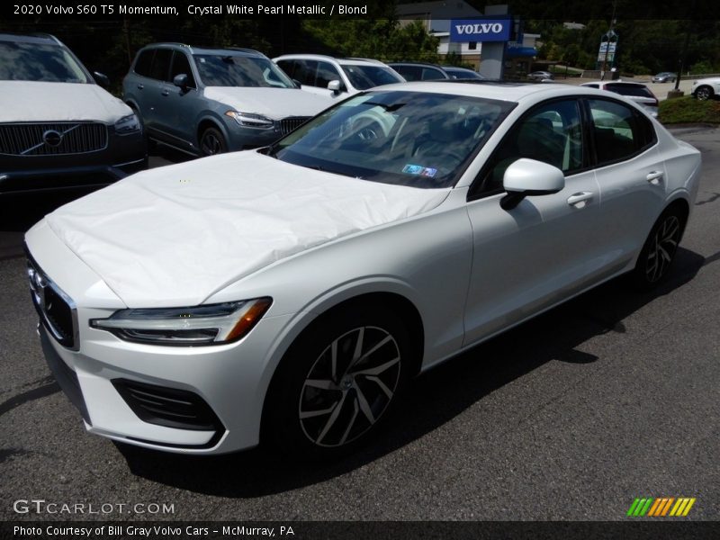 Crystal White Pearl Metallic / Blond 2020 Volvo S60 T5 Momentum